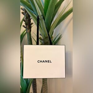 Small Chanel Empty Shopping Gift Decor Bag Reusable Clean White Black Storage